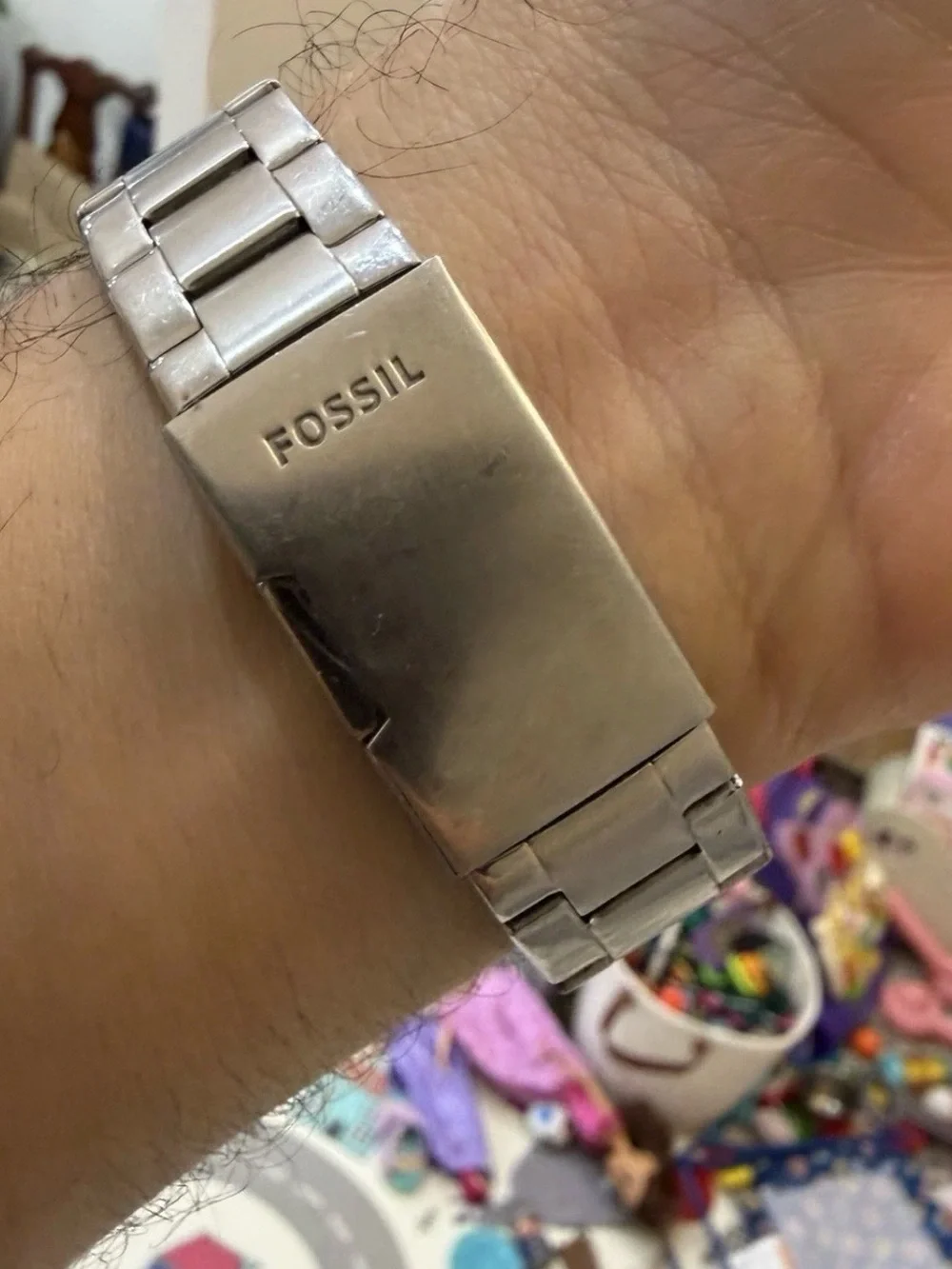 Fossil Riley ES3529 Watch Silver Stainless Steel Crystal Light Blue Dial Unisex